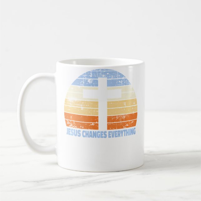 Mug Croix de Foi Jésus Change Tout Chrétien (Gauche)