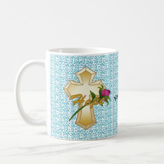 mug Croix de l'Espoir Chrétien Rose (Gauche)