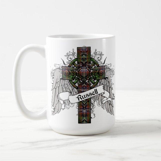 Mug Croix de tartan de Russell (Gauche)