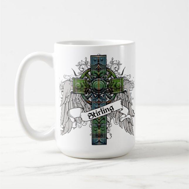Mug Croix de tartan de Stirling (Gauche)