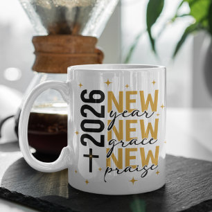 Mug Croix de verset personnalisée pour la nouvelle ann