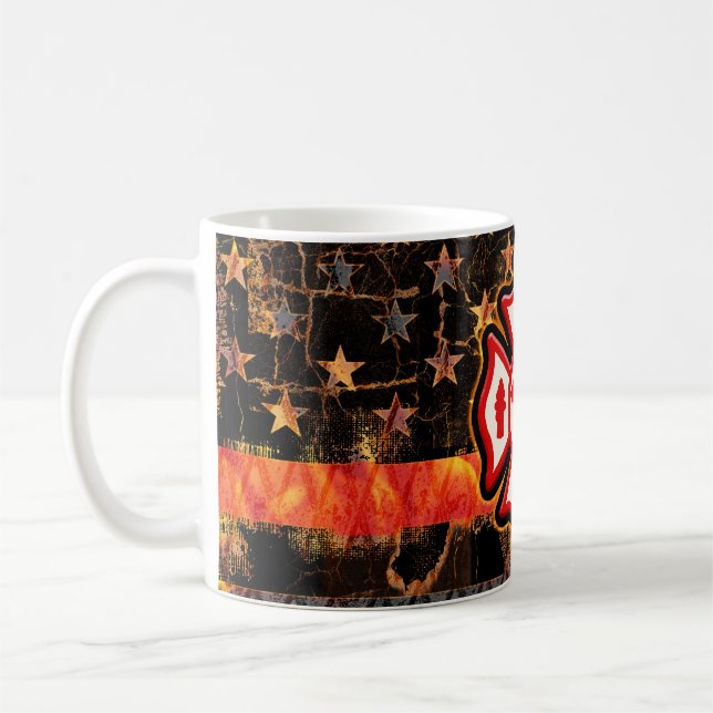 Mug Croix et flammes des pompiers (Gauche)