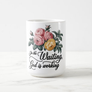 Mug Croix florale inspirante /Écriture