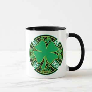 Mug Croix irlandaise de shamrock