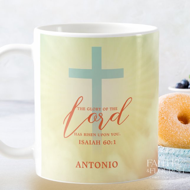 Mug Croix ombrée Écriture personnalisée (Créateur téléchargé)