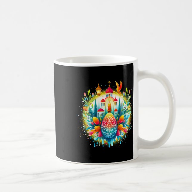 Mug Croix orthodoxe byzantine grecque russe Il est res (Droite)