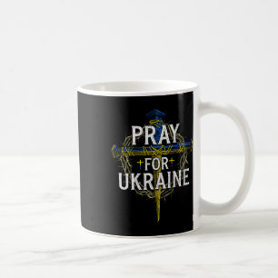 Mug Croix Prière pour l'Ukraine Soutien chrétien à l'U