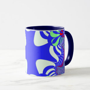 Mug Croix rétro bleue