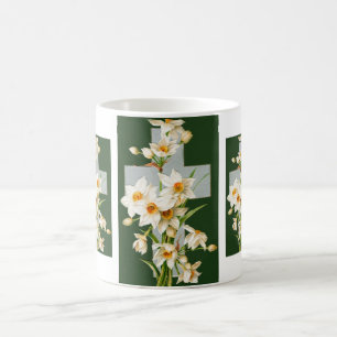 Mug Croix Sainte et fleurs