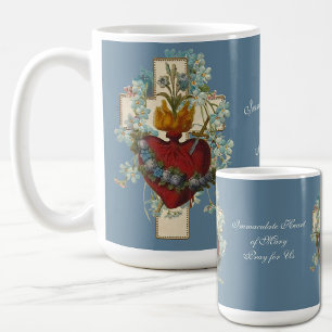Mug Croix Vierge Marie Immaculée Coeur Religieux