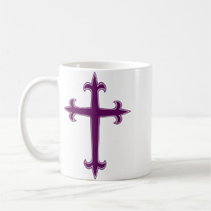 Mug Croix violette Art dévotionnel pour le Carême et l