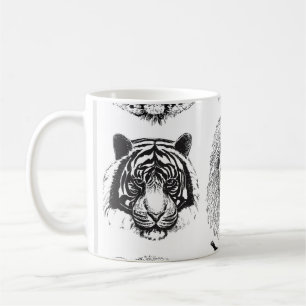 Mug Croquis à la main Portraits d'animaux