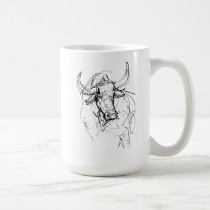 Mug Croquis Abstrait Bull Portrait