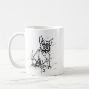 Mug Croquis Abstrait de Bulldog