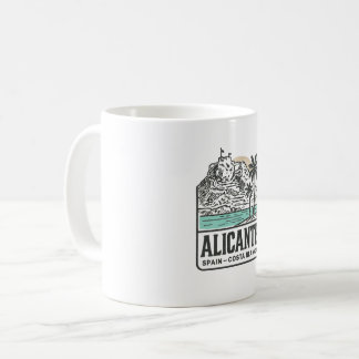 Mug Croquis d'Alicante Château Santa Bárbara Costa Bla
