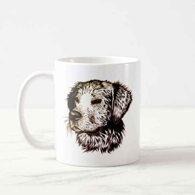 Mug Croquis de chiot marron (Gauche)