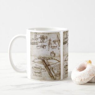 Mug Croquis de l'arme de l'arbalète géante de Léonard 