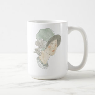 Mug Croquis de mode d'aileron - femme avec le