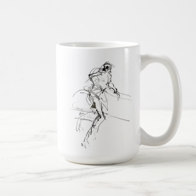 Mug Croquis de mouvement du coureur Abstrait (Droite)