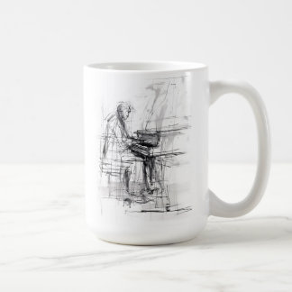 Mug Croquis de pianiste Abstrait