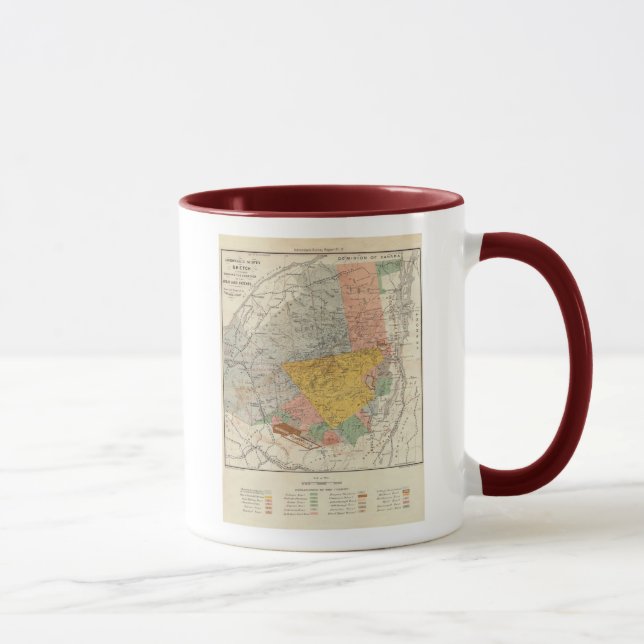 Mug Croquis d'enquête d'Adirondack - carte de (Droite)