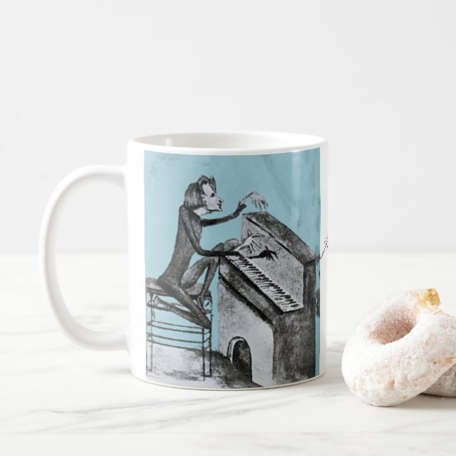 Mug Croquis Franz Liszt - Croquis unique de Maurice Sa (Avec donut)