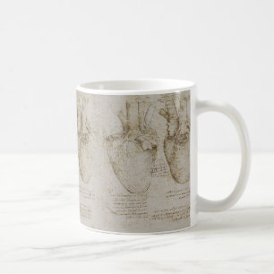 Mug Croquis humains d'anatomie du coeur de da Vinci