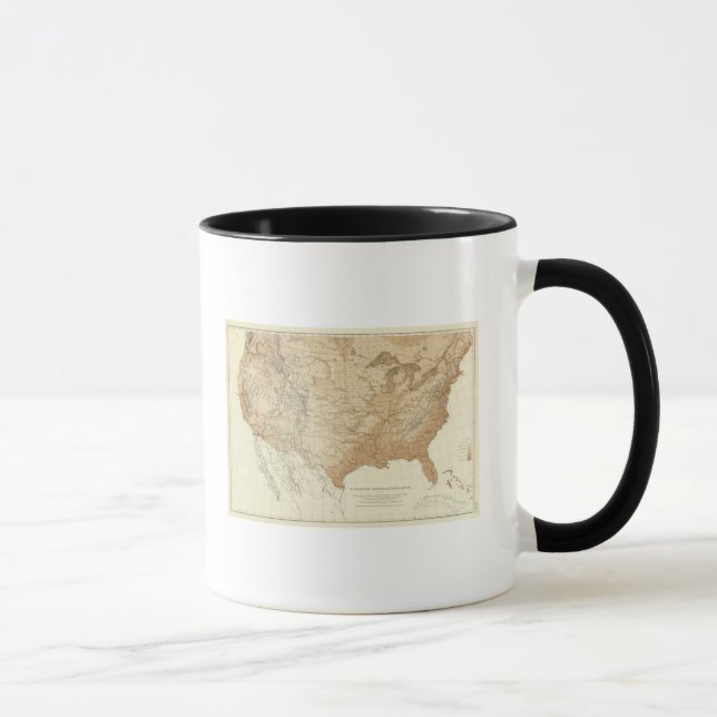 Mug Croquis hypsomique américain (Droite)