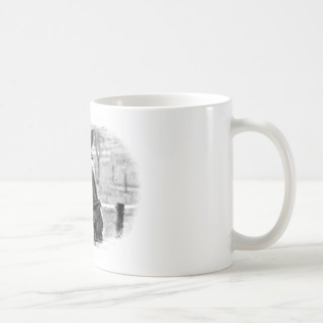 Mug Croquis noir blanc (Droite)
