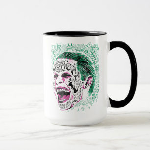 Mug Croquis riant de tête de joker du peloton   de