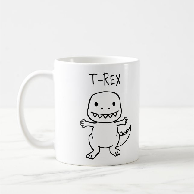 Mug Croquis T-Rex T-Pose (Gauche)