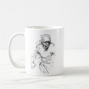 Mug Croquis vintage d'un joueur de football américain