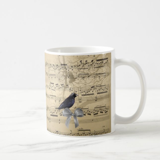 Mug Crow sur une feuille de musique (Droite)