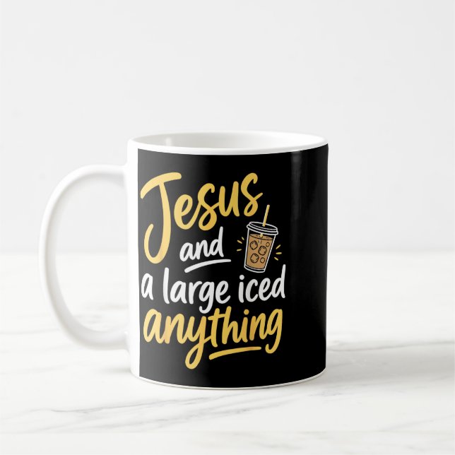 Mug Croyant Drôle Jésus Café Foi Chrétienne (Gauche)