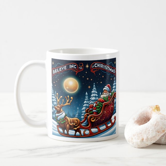 Mug Croyez à la magie des fêtes de Noël (Avec donut)