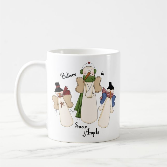 Mug Croyez aux anges de neige (Gauche)