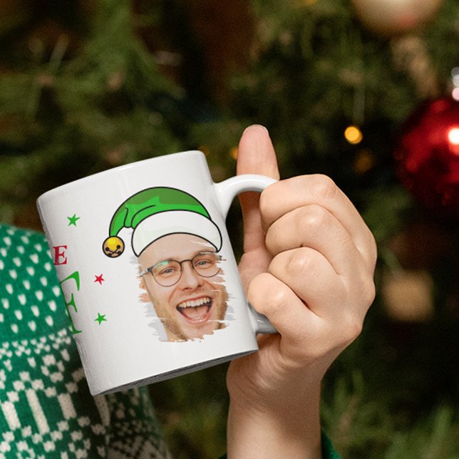 Mug Croyez En Votre Elf Fun Photo Noël (Créateur téléchargé)