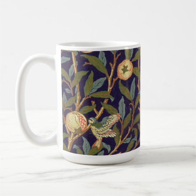 Mug Cru d'oiseau et de grenade de William Morris (Gauche)