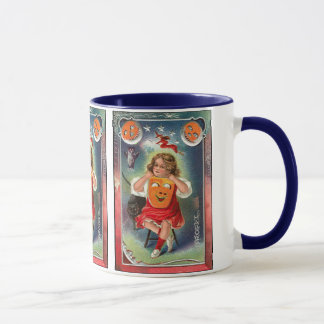 Mug Cru - fille de Halloween avec le masque