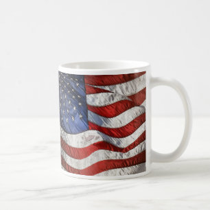 Mug Cru ondulant le café personnalisé de drapeau