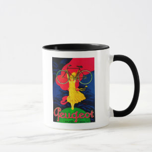 Mug Cru PosterEurope de bicyclette de Peugeot