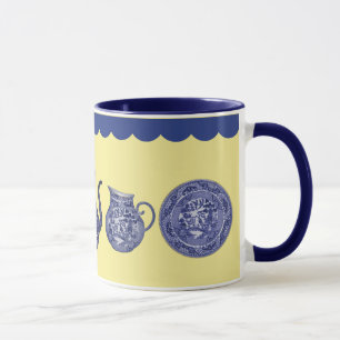 Mug Cruche bleue de broc de plat de la Chine de saule