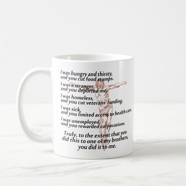 Mug Crucifix en justice sociale (Gauche)