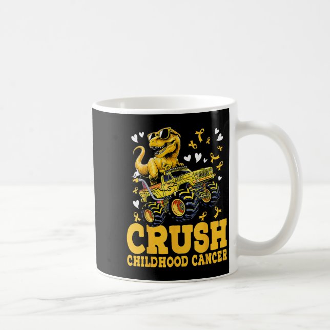 Mug Crush Enfhood Cancer Awareness Monster Truck Din (Droite)