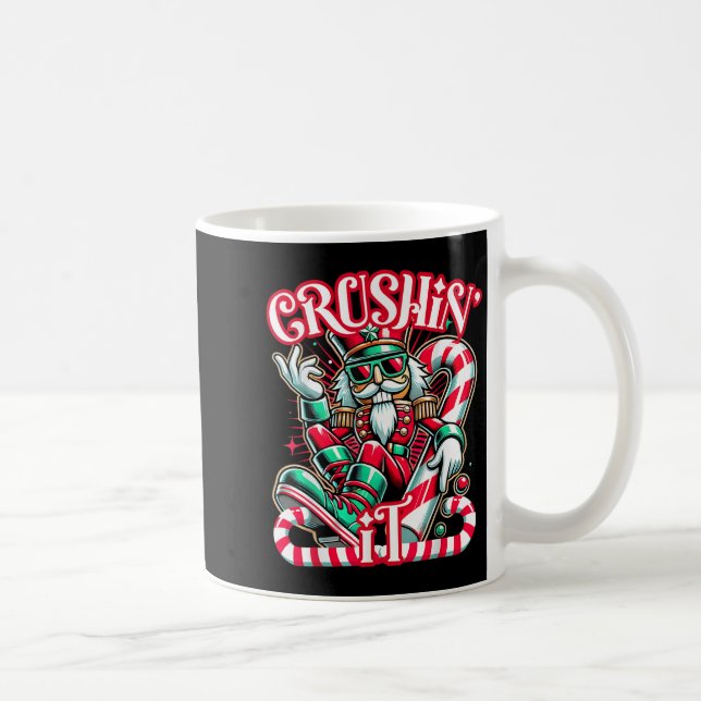 Mug Crushin' It Nutcracker Xmas Drôle Noël Hommes (Droite)