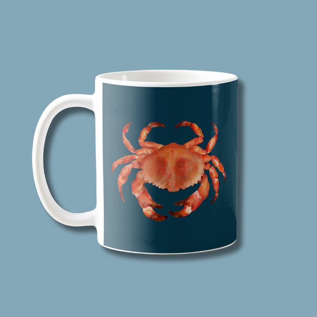 Mug Crustacé crabe (Brown crab coastal crustacean coffee mug)