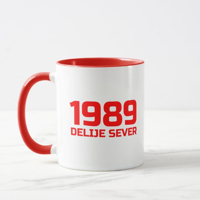 Mug Crveni Tekst Delije Sever 1989 (Gauche)