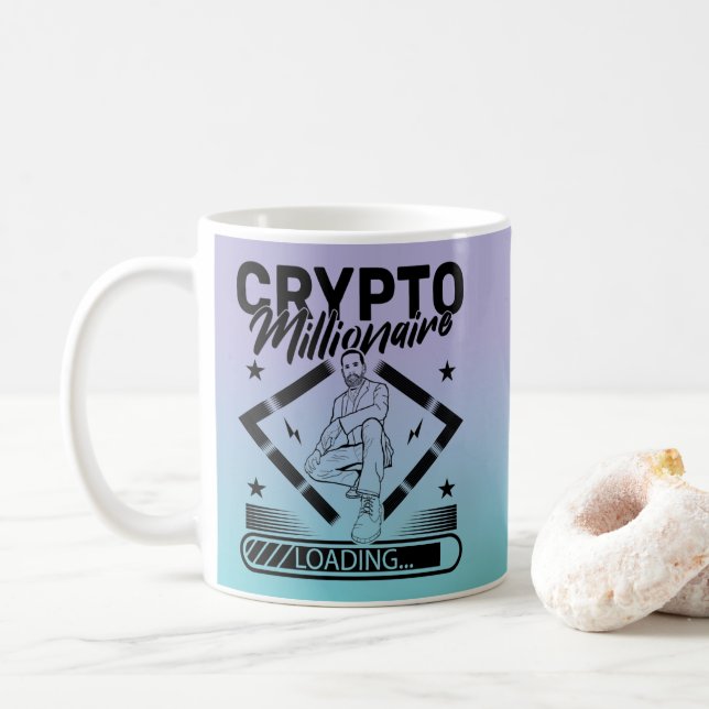 MUG CRYPTO MILLIONAIRE CHARGEMENT - CRYPTOCURANCE AMUS (Avec donut)