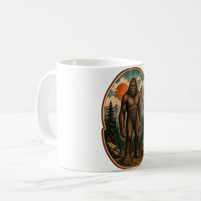 Mug Cryptographie à l'aquarelle du gardien de montagne (Devant gauche)