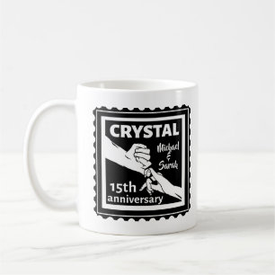 Mug Crystal 15e anniversaire mariage tenant la main